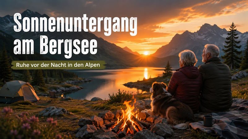 Sonne am Bergsee